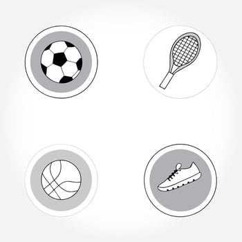 a picture of a soccer ball and a basketball. vector