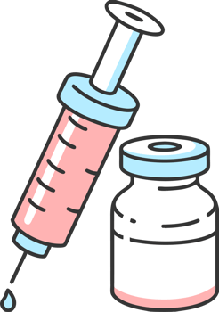 Illustration of a medical disposable syringe with an ampoule png