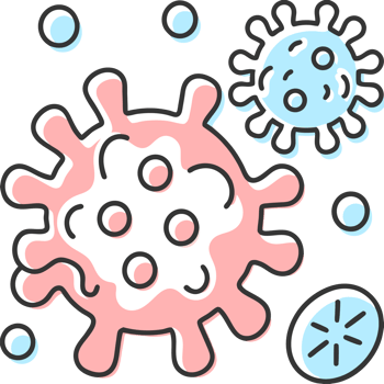 Illustration of the disease virus png