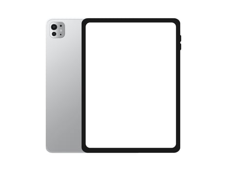 tablet mockup with blank screen on a white background vector
