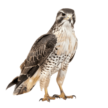 Hawk front view full body isolate on transparent background png