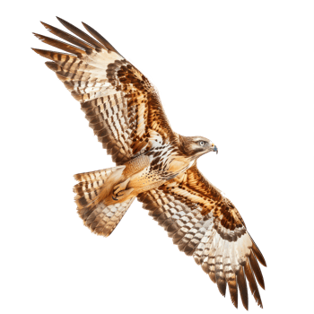 Hawk fly full body isolate on transparent background png