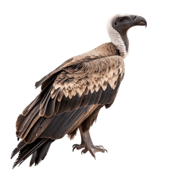 Vulture side view full body isolate on transparent background png
