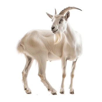 a goat standing on a transparent background png