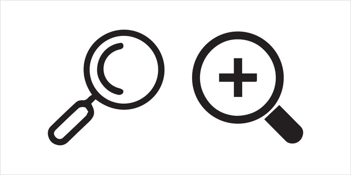 Simple Search Line Icons Set vector