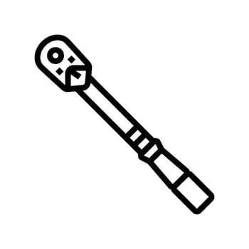 torque wrench car repair tool line icon illustration vector