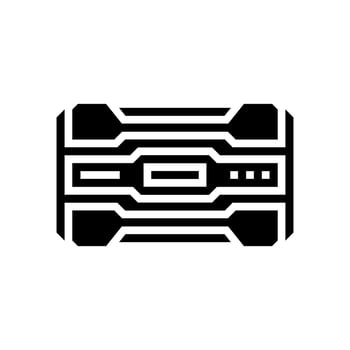 car battery charger car glyph icon illustration vector