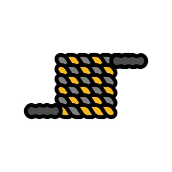 battle ropes fitness tool color icon illustration vector