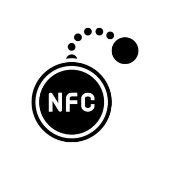 tag nfc technology glyph icon illustration vector