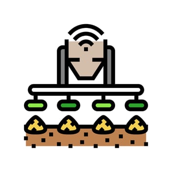 automated feeder agri tech color icon illustration vector