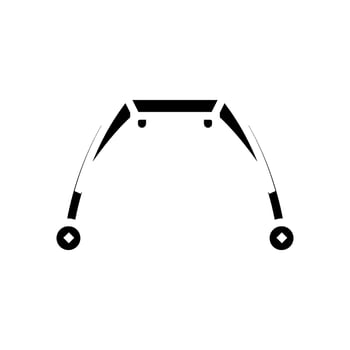 drone landing gear aerial vehicle glyph icon illustration vector