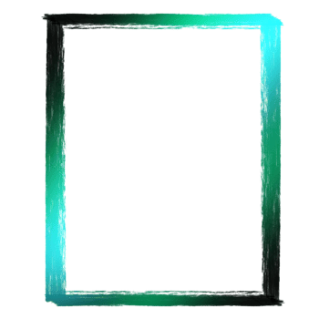 Green and blue frame on a transparent background png