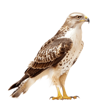 a hawk is standing on a transparent background png
