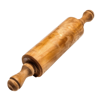 Rolling pin side view full length isolate on transparent background png