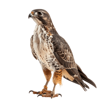Hawk side view full body isolate on transparent background png