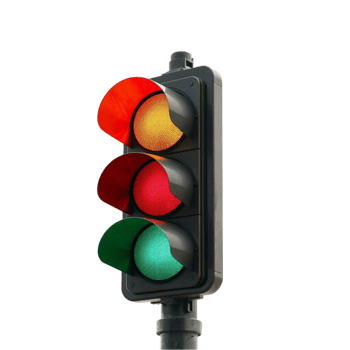 A traffic light with red and green lights png