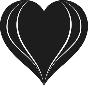Stylized Heart Silhouette Illustration for Valentine's Day and Romantic Themes vector