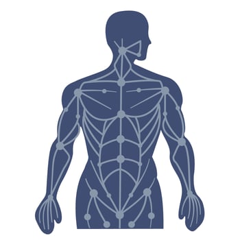 body with Acupuncture pressure points vector