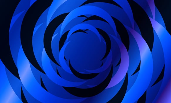 Abstract swirling circle backdrop dark blue background. light blue. vector