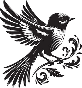 Bluebird silhouette art vector