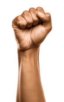 Raised Fist Up Isolated on Transparent Background png