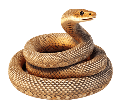 Snake Coiled Up Isolated on Transparent Background png