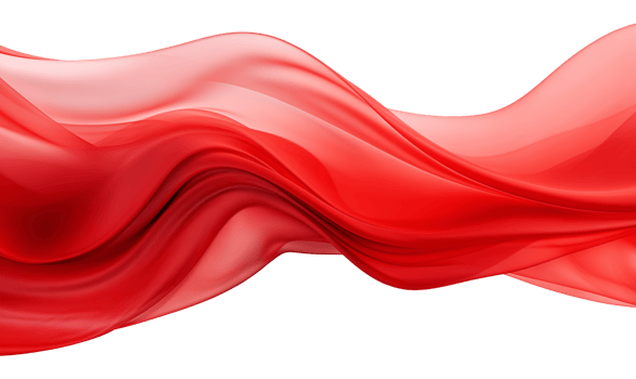 Red Silk Wave Pattern Isolated on Transparent Background png