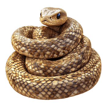 Coiled Snake Isolated on Transparent Background png