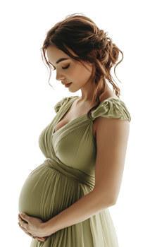 Loving Pregnant Woman Isolated on Transparent Background png