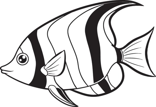 An angler fish coloring page vector