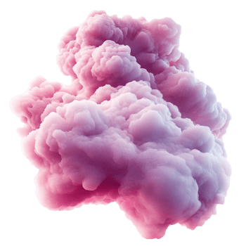 Soft Pink Fluffy Cloud png