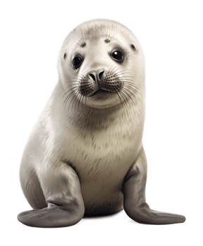Baby Pup Seal Isolated on Transparent Background png
