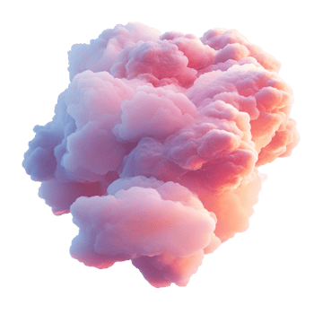 Pink Cloud with Sunset Glow png