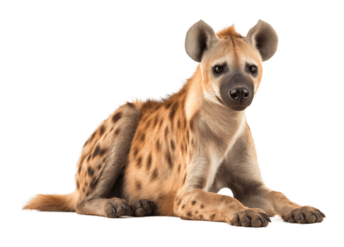 Hyena Resting Isolated on Transparent Background png