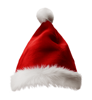 Santa Hat Isolated on Transparent Background png