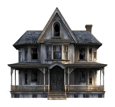 Old Haunted House Isolated on Transparent Background png