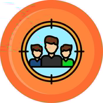 Focus Group Line Filled Circle vector