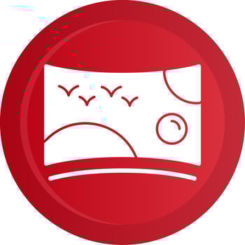 Panoramic Glyph Gradient Button vector