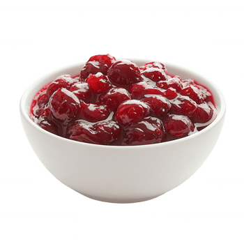 Delicious bowl of cherry preserves perfect for desserts and breakfast treats. png