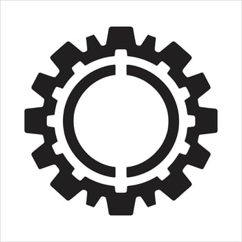 Setting Icon Black Silhouette Tools and Utensils Free Illustration Gear Wheel Pictogram vector