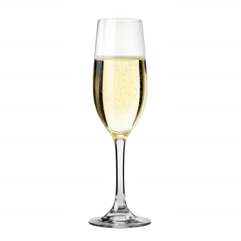 Elegant champagne glass filled with sparkling beverage for celebrations and toasts. png