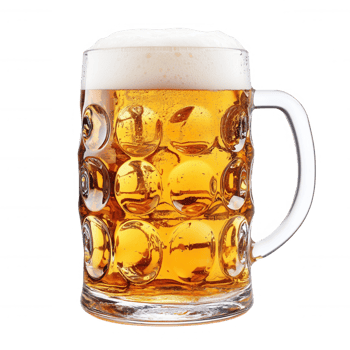 Golden beer in a frosty glass mug, perfect for celebrations and gatherings. png
