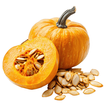 Fresh pumpkin with seeds, perfect for healthy dishes and autumn recipes. png