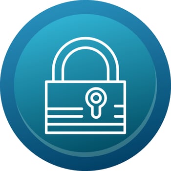 Padlock Line Button vector