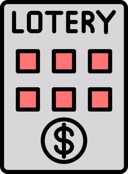 Lottery Line Filled Icon vector