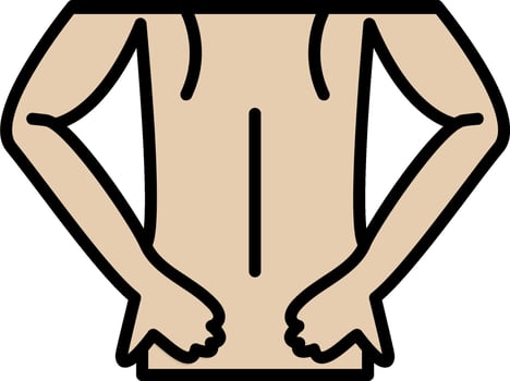 Back Line Filled Icon vector