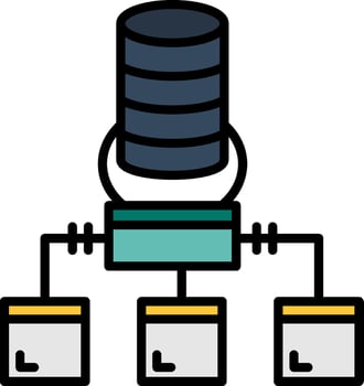 Physical Line Filled Icon vector
