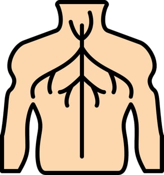 Nerves Line Filled Icon vector