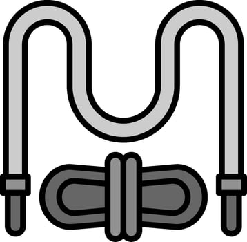 Skipping Rope Line Filled Icon vector