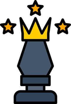 King Line Filled Icon vector